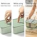 BUYDEEM Ceramic Food Storage Container with Airtight Lid, 28 oz Bento Lunch with Airlock Lid, Stackable Bento Box Microwaveable, Reusable and Dishwasher Safe, for Office Work and Travel, Cozy Greenish