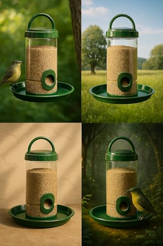 Image of Hanging Food Feeder 700gm Weatherproof Green Pack of 4