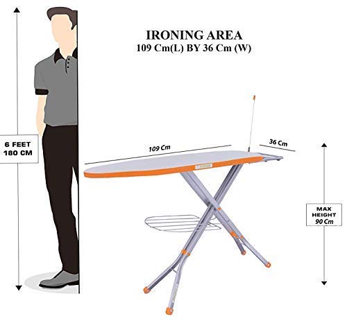 Image of Iron Table for Ironing Clothes Folding Board Big Size with Press Stand (Metal Mesh Premium)