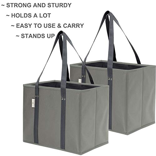 Premium-3-Pack-Reusable-Grocery-Shopping-Box-Bags-Large-Sturdy-Durable-Tote-Bag-Set-for-Groceries-Trunk-Organizer-and-Home-Storage-Foldable-with-Stylish-Design-and-Colors-Grey