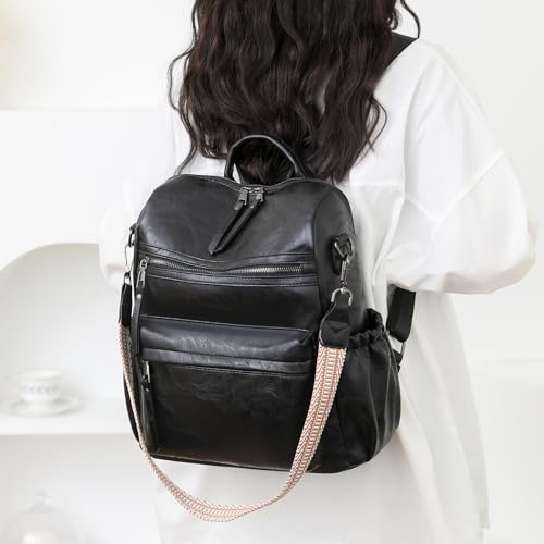 Image of Women's Fashion Backpack Purse for Women Leather Multipurpose Design Ladies Shoulder Bag Travel bag Satchel Handbags