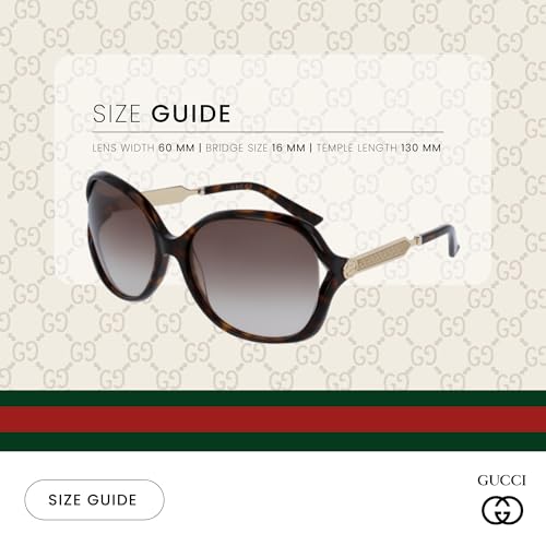Gucci GG0076S Square Sunglasses For Women +BUNDLE with ACCESSORY EYEWEAR KIT3