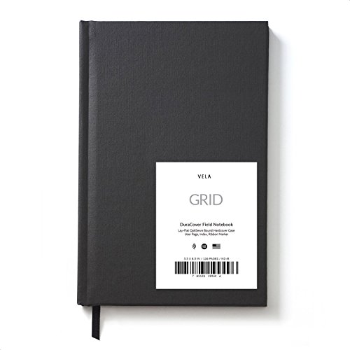 Vela Advanced DuraCover Field Notebook/Reinforced Hardcover Case/OptiSewn Binding / 105gsm Extra Heavyweight Paper / 5.5 x 8.5/136 Pages (Grid)