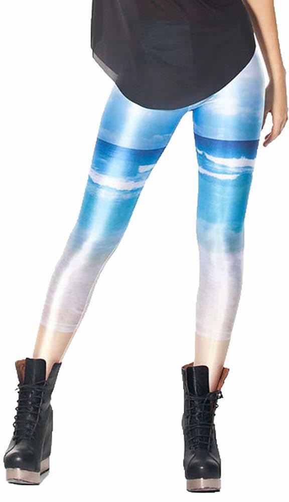 Girl 3D Printed Geometric Figures Ankle Elastic Tights Legging