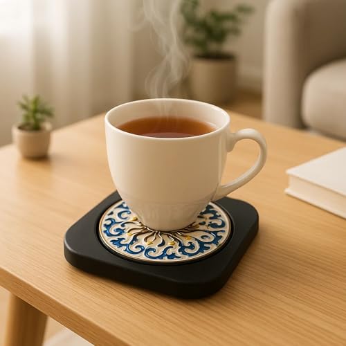 4Pcs Cloisonne Enamel Art Coasters Home Decor, Cloisonne Enamel Floral Tableware, Lightweight Cup Mat for Glass Tables, Waterproof & Scratch-Resistant, Chinese Art Craft Gifts for Housewarming Kitchen by WINUSD - Used condition - Image 8