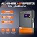 PowMr 6200W Solar Inverter 48V DC to 220V-230V AC, 5.5KW Pure Sine Wave Inverter with 120A MPPT Charge Controller, for 48V Lead-Acid and Lithium Battery, Can be Parallel up to 12 inverters