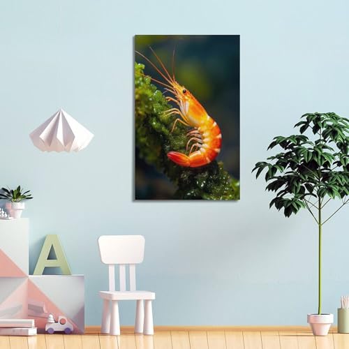 Poster crevettes blanches déco murale suspendue sans abîmer vos murs - 4