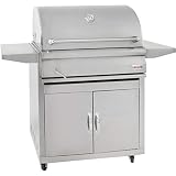 Blaze 32-Inch Stainless Steel Charcoal Grill with Adjustable Charcoal Tray - BLZ-4-CHAR