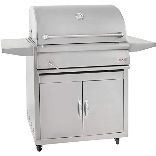Blaze 32-inch Charcoal Grill with Adjustable Charcoal Tray (BLZ-4-CHAR-BLZ-4-CART), Freestanding