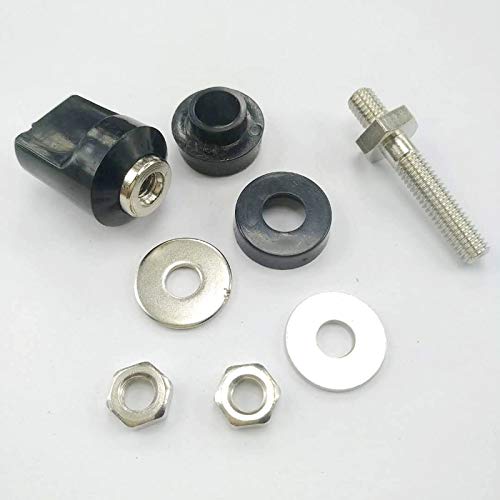 Davitu 1pcs M1075 pure copper binding post/10mm grounding post terminal 100A high current 4mm banana plug seat - (Color: 1pcs black 1pcs red)