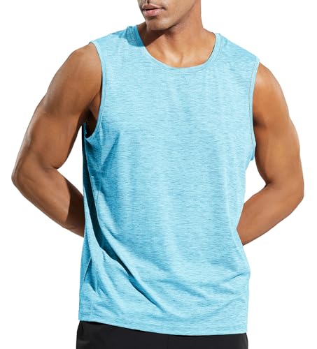 Image of MIER Men's Sleeveless Tank Top Dry Fit Workout Muscle Tee Shirt for Running Athletic Gym Sports Training, Moisture Wicking
