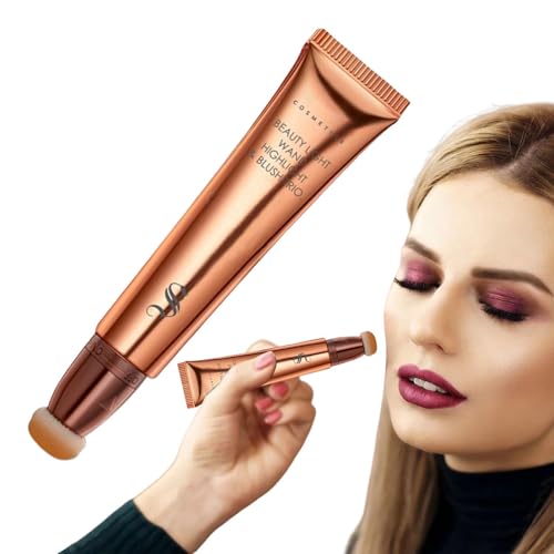 Palabra de contorno de la cara, rubor líquido para mejillas | Blush Beauty Wand Multipurso Contouring Pen,Contorno líquido Stick Pequeño Ligero Facial Blusher para mujeres adultas Hombres