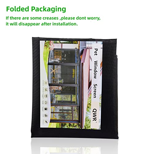 Qwr Pet Proof Window Screen Replacement Kit, 39"X118" Durable Thickened Screen Mesh Replacement Window Screens Repair Kit For Sliding Screen Door,Patio Door And Windows.(Folding Package) #TOP1