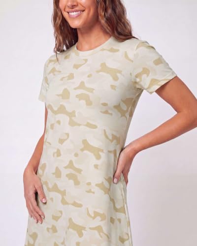 Image of Real Essentials 3 Pack: Women's Short Sleeve T Shirt Dress Swing Loose Casual Lounge Everyday Outfit (Available in Plus)