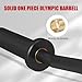 SPART Olympic Barbell EZ Curl Bar, 47INCH/4FT Strength Training Curling Bar with Knurled Grip Black Barbell Bar for Weightlifting, Copper Sleeve Barbell for 2-inch Weight Plates, 500 LBS Capacity