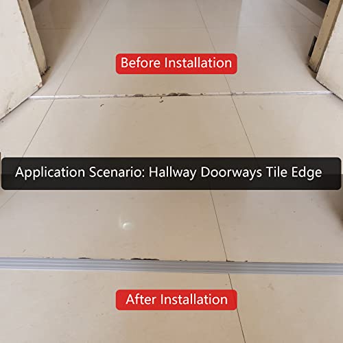 1Cm Rise Non Slip Solid Rubber Portable Sill Scooters Ramp,In & Outdoor Doorway Threshold Ramps For Wheelchair,Home Entry.bathroom Floor Tile Threshold Transition Strip,Edge Trim Reducer Molding Grey #TOP3