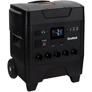 Craftfull Powerstation Fast Charge PS3600 | 𝟯 𝐉𝐀𝐇𝐑𝐄 𝐆𝐀𝐑𝐀𝐍𝐓𝐈𝐄 - 3600 Watt - Lithium LiFePO4 Akku - 80% nach >2000 Ladezyklen - Trolley Räder (0% MwSt. 3600 Watt)