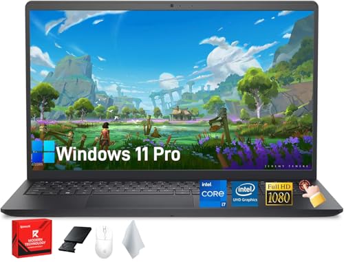 Dell Inspiron 15 �^�b�`�X�N���[���m�[�g�p�\�R�� - 15.6�C���`FHD�f�B�X�v���C�AIntel 10-Core i5-1334U(�ő�4.6GHz)�ACopilot AI�AWiFi6 ? Windows 11 Pro�A32GB RAM 