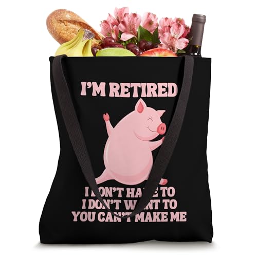 Funny Retired Pig Farmer Dancing Pig Retiring Tote Bag miniatura 4
