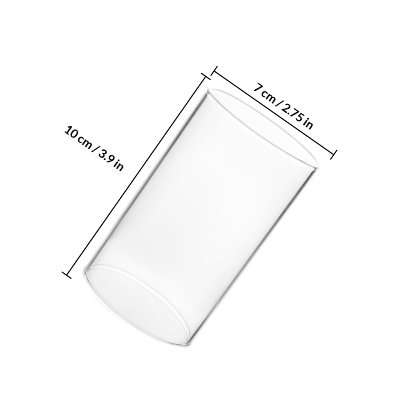 Paralume in Vetro per Candele Cilindrico Trasparente 4 Pezzi | Borosilicato ad Alta Resistenza, per Candele e Luci Led, Decoro DIY Effetto Luce Caldo e Morbido