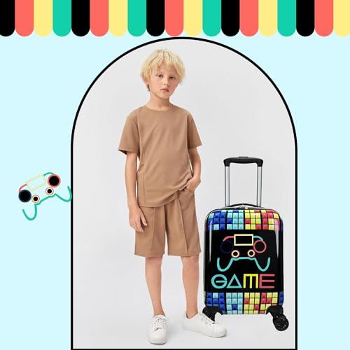 Image of Kid's Luggage Set 2 Piece Suitcase Set 16'' Hardside Luggage with Spinner Wheels Girls Boys Carry on Luggage Travel Rolling Luggage Airline Approved