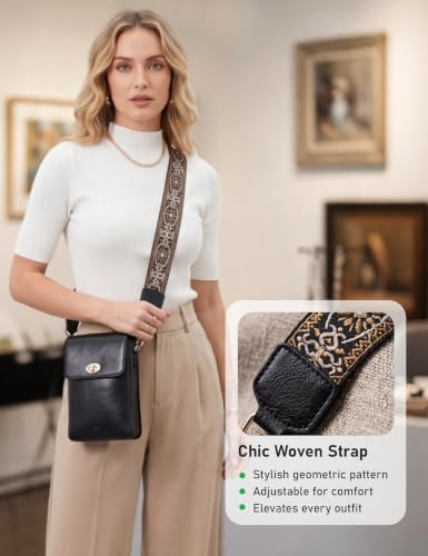 OFY Leather Crossbody Bags for Women, Cell Phone Purse Cross Body Bag - image 7