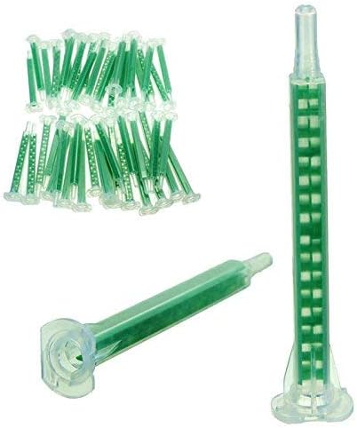 Young21 50pcs F6-16 Green AB Glue Mixing Tube Static Mouth Section 16 Nozzles