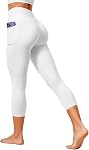 Queenie Ke BareLuxe Capri Leggings for Women 19" Butt Scrunch High Waisted Workout Yoga Pants with Pockets Tummy Control