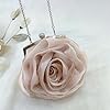 Pahajim Pochette Soiree Femme en Satin Petit Sac a Main avec Bandouliere Chic Fleurs Minaudiere pour Ceremonie Mariage Fête Banquet (Champagne) #5