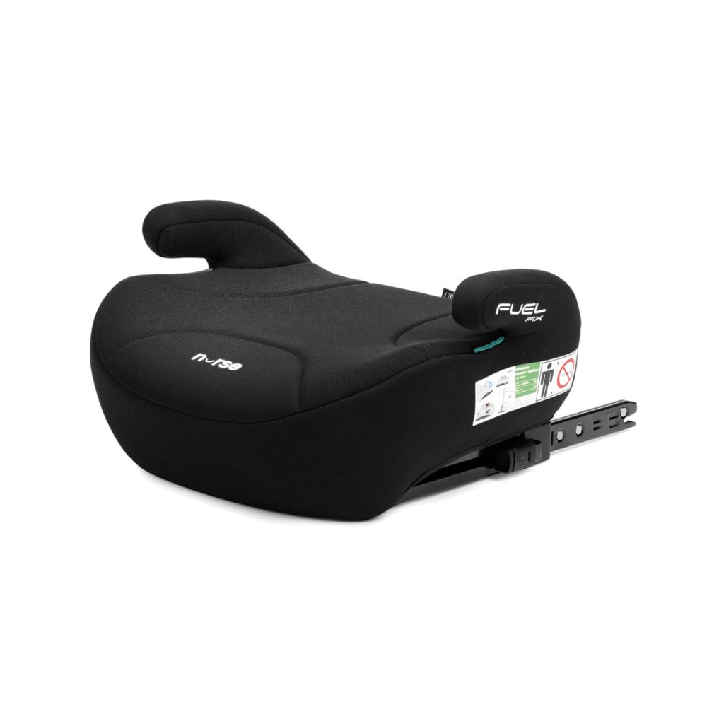 Nurse Fuel Fix Asiento Elevador con ISOFIX 125–150 cm, Booster con Reposabrazos, Instalación con Cinturón del Vehículo, Negro - 1