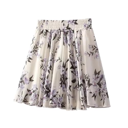 Jupe en mousseline de soie légère pour affiner la silhouette avec sa taille haute trapèze