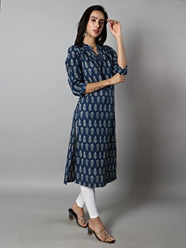 Image of See Designs Blue, White Abstract Women's Kurta