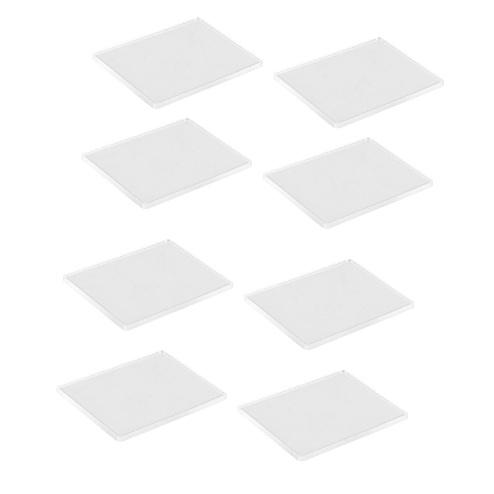 Qusinfc 8Pcs Multipurpose Scrapbooking Printing Pad Washable Silicone Gel Pressing Plate for Printmaking Journaling Card Making Art Printmaking Equipment