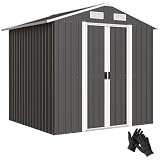 Outsunny Casetta da Giardino 2.8m² 195.5x158.5x188 cm Nero