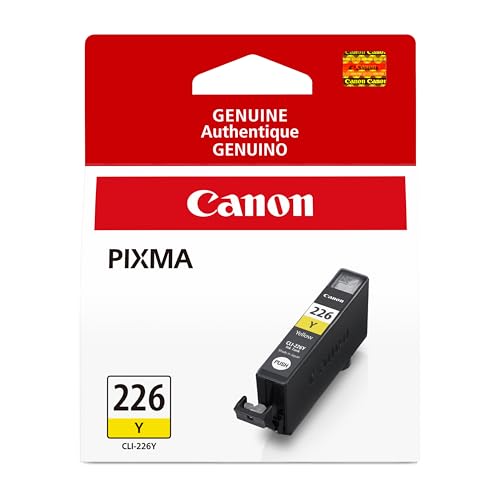 Canon CLI-226 Genuine Yellow Ink Tank, Compatible with iP4820, MG5220, MG5120, MG8120, MG6120, MX882, iX6520, iP4920, MG5320, MG6220, MG8220, and MX892 Printers