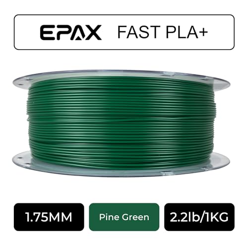 Image of EPAX High Speed PLA+ 3D Printer Filament, Fast PLA 3D Printing Filament, 1.75mm, Dimensional Accuracy + /- 0.03 mm, 1KG Spool (Pine Green)