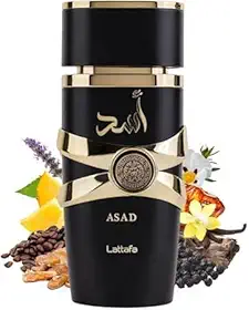 Perfume Arábe Asad de Lattafa 100ml Original, Fragrância Oriental Premium, Eau de Parfum