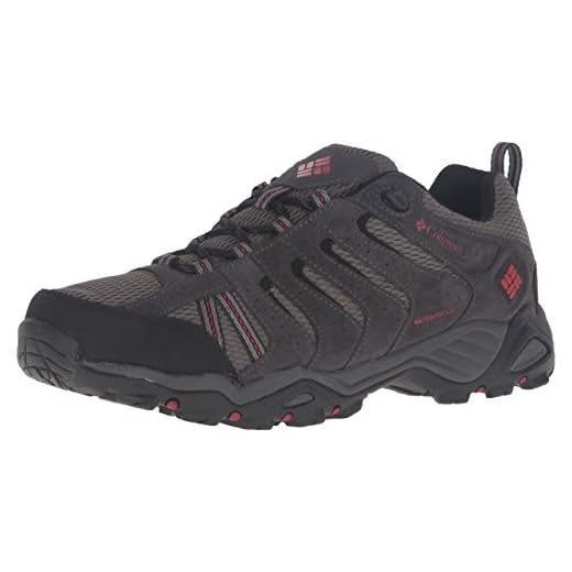 Columbia Men's North Plains II Waterproof Hiking Shoe, City Grey, Rocket, 10 D US