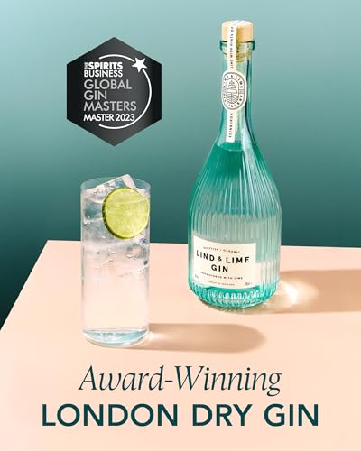 Lind & Lime | Gin aus Schottland | biologisch | 7 Botanicals | rosa Pfeffer und Limette | 100 % Plastikfrei | 100 % grüne Energie | 700 ml | 44 % Vol.