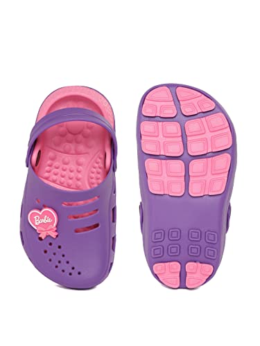 Image of toothless Barbie Kids Girls Purple /Pink Clogs