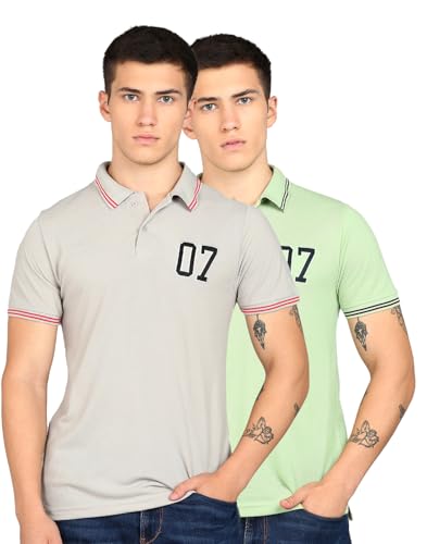 Image of INKKR Men's Soild Half Sleeve Polo T-Shirt Combo
