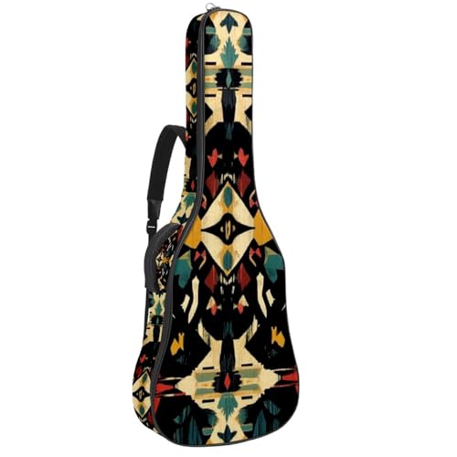 Housse pour guitare basse avec filigrane amérindienne élégante
