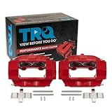 TRQ Front Driver and Passenger Side Brake Caliper Set Caliper Brackets Hardware Compatible with 2003-2009 Nissan 350Z 2004 INFINITI G35
