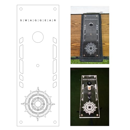 SWAG GEAR IGTアクリル天板 IGT テーブルプレート 天板 透明 カスタムパネル goal zeroと併用可能 ゴールゼロランタン予備穴 IGT標準サイズ 軽量 アウトドア 収納ケース付 (0.5ユニット)