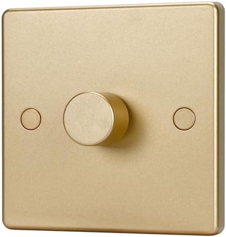 5-200W LED Dimmer Switch, Rotary Push On/Off Trailing Edge, Gold