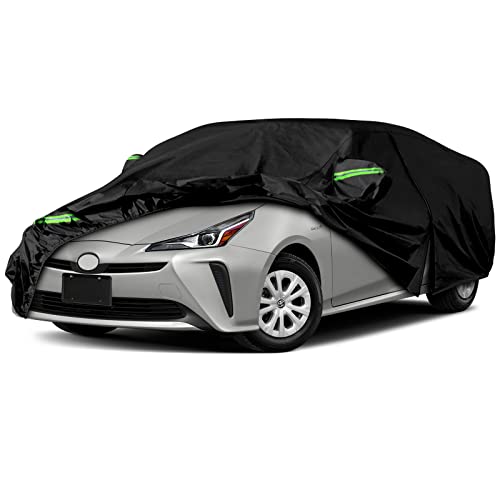 Image of 6 Layers Waterproof Car Cover Replace for 2004-2026 Toyota Prius | All Weather Car Cover with Cotton Liner, Zipper Door, Windproof Bands for Snow Rain Dust Protection