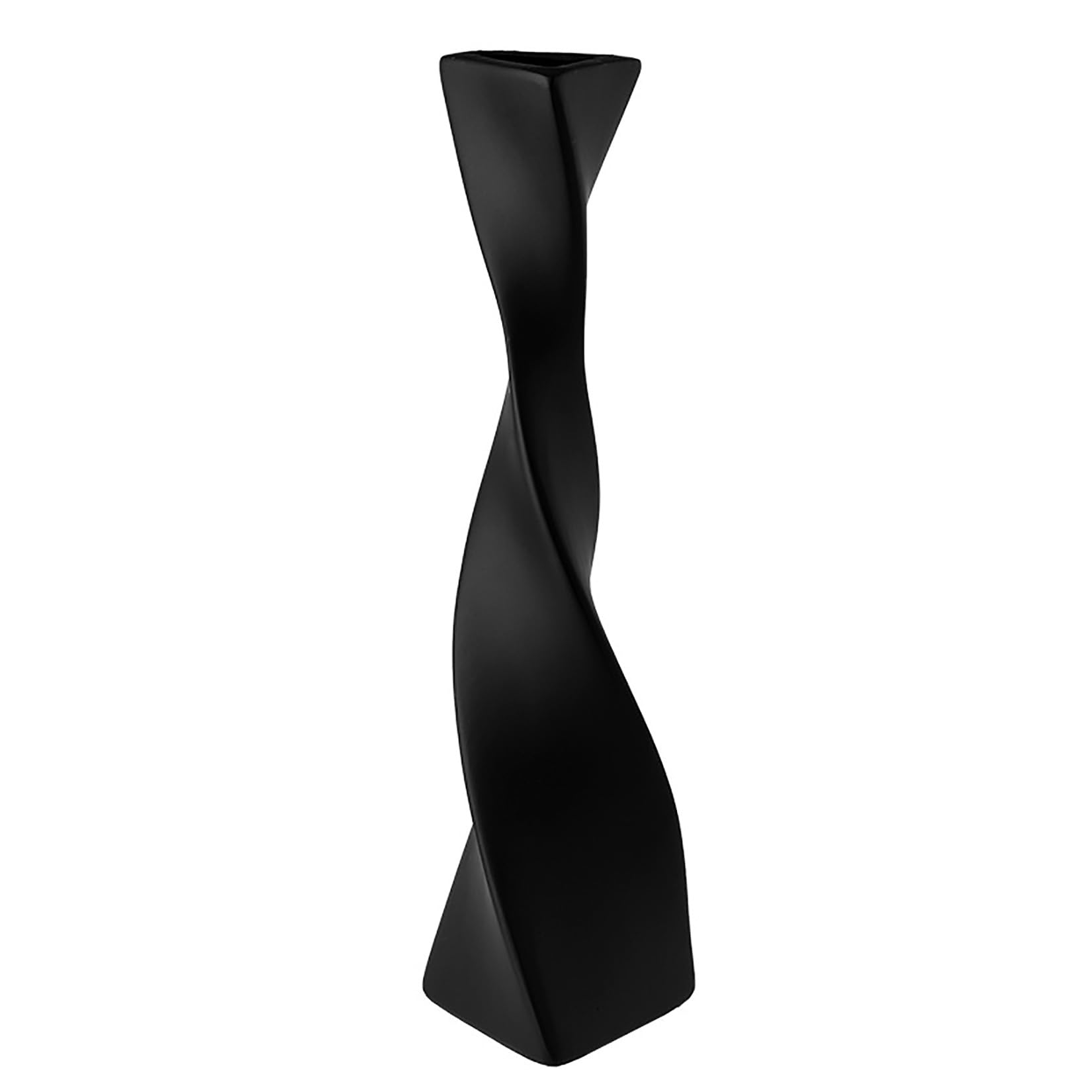 Minimalista Cerámica Jarrón 41cm Altura Moderna Dlor Jarrón Decoración para la Sala de Estar Mesa Piso de Entrada,Negro