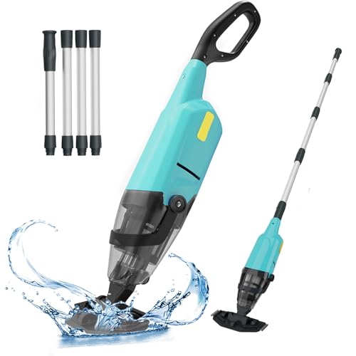 EFURDEN Pool Vacuum for Above Ground Pool, Cordless Handheld Rechargeable Pool Cleaner with Running...