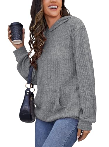 Womens Long Sleeve Shirts Kangaroo Pocket Fashion Hoodies Fall Pullover Sweatshirts4