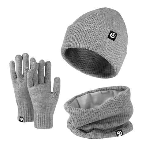 Chapeau pompon et tour de cou pour sports plein air en montagne